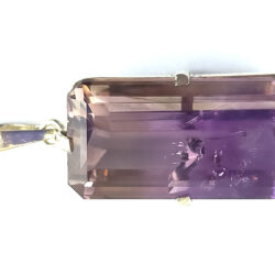 Pendentif en améthyste taillée et argent 925 – Image 2